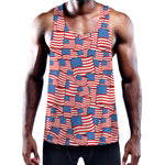 4th of July USA Flag Pattern Print Training Tank Top