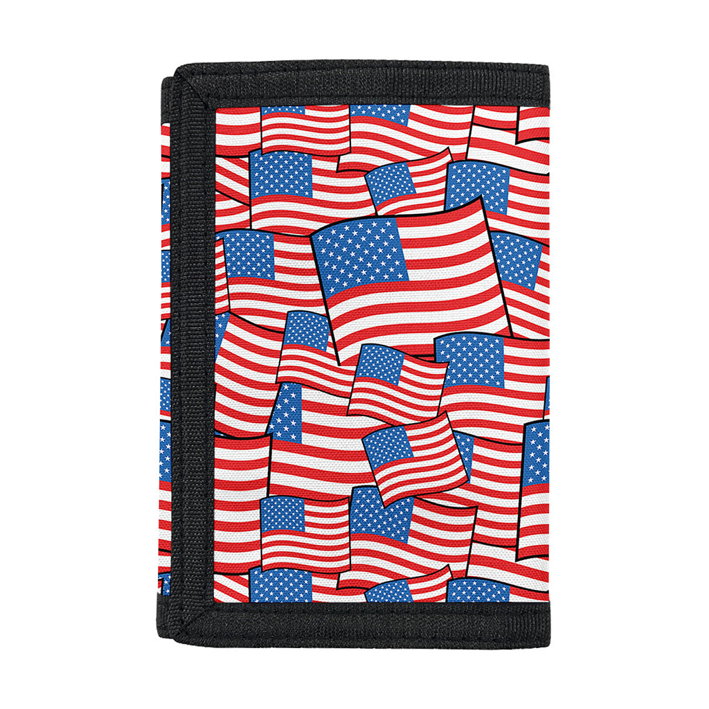 4th of July USA Flag Pattern Print Trifold Wallet