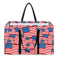 4th of July USA Flag Pattern Print Utility Tote Bag
