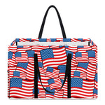 4th of July USA Flag Pattern Print Utility Tote Bag