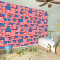 4th of July USA Flag Pattern Print Wall Sticker