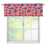 4th of July USA Flag Pattern Print Window Valance