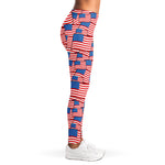 4th of July USA Flag Pattern Print Women's Leggings
