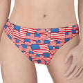 4th of July USA Flag Pattern Print Women's Thong