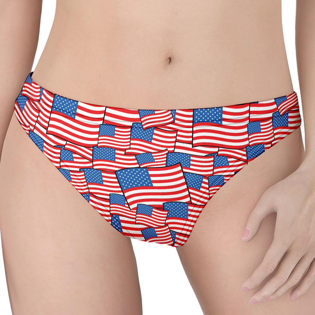 4th of July USA Flag Pattern Print Women's Thong
