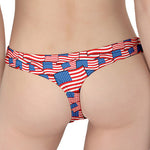 4th of July USA Flag Pattern Print Women's Thong