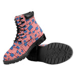 4th of July USA Flag Pattern Print Work Boots