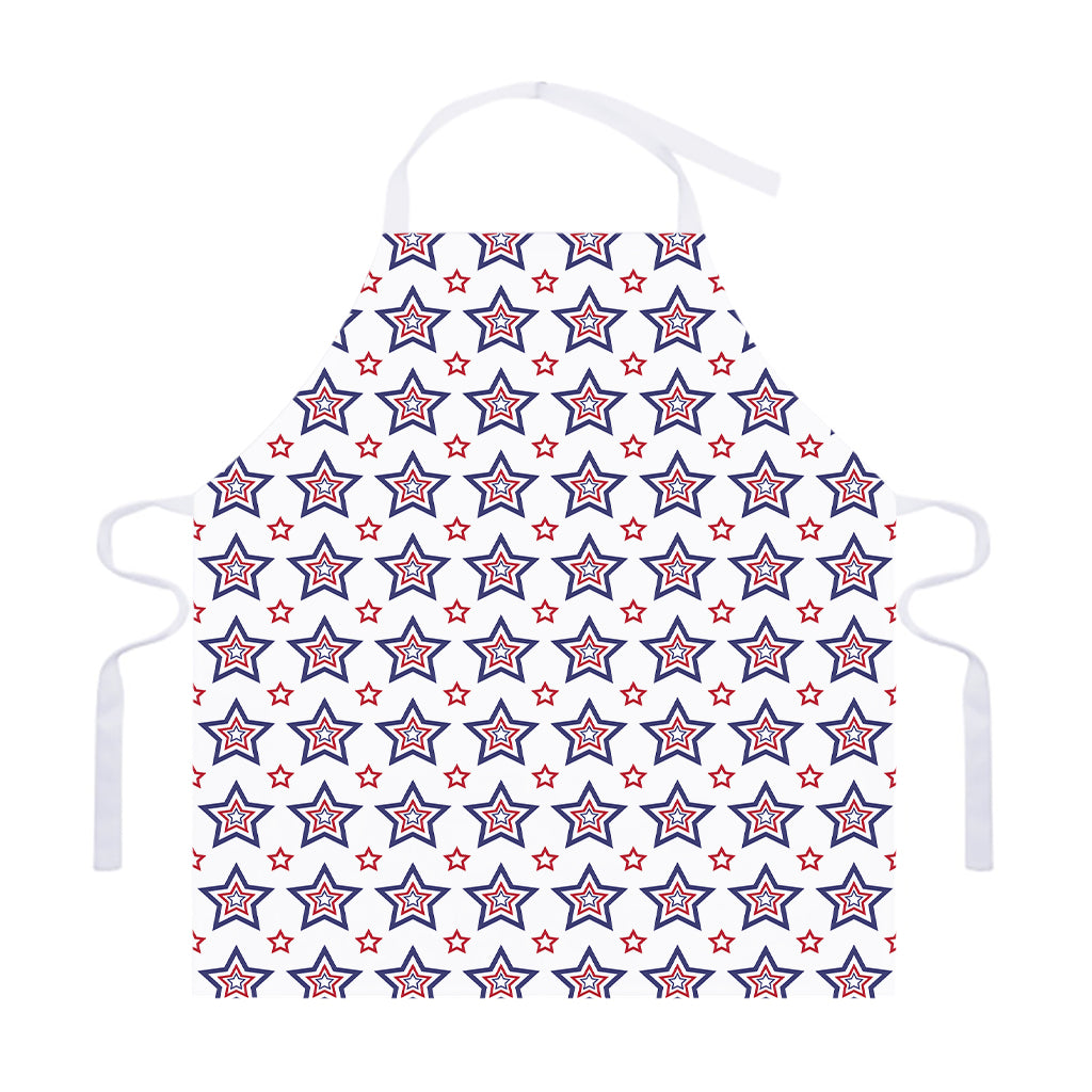 4th of July USA Star Pattern Print Adjustable Apron