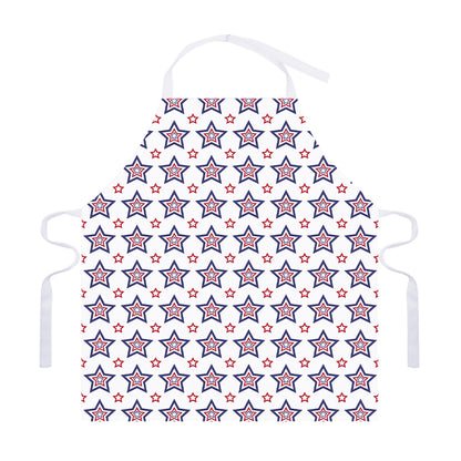 4th of July USA Star Pattern Print Adjustable Apron