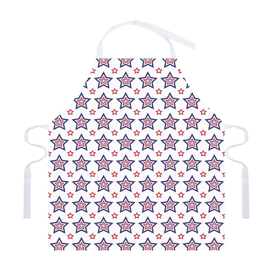 4th of July USA Star Pattern Print Adjustable Apron