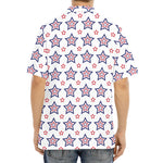 4th of July USA Star Pattern Print Aloha Shirt