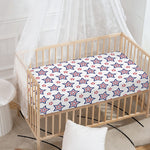 4th of July USA Star Pattern Print Baby Crib Sheet