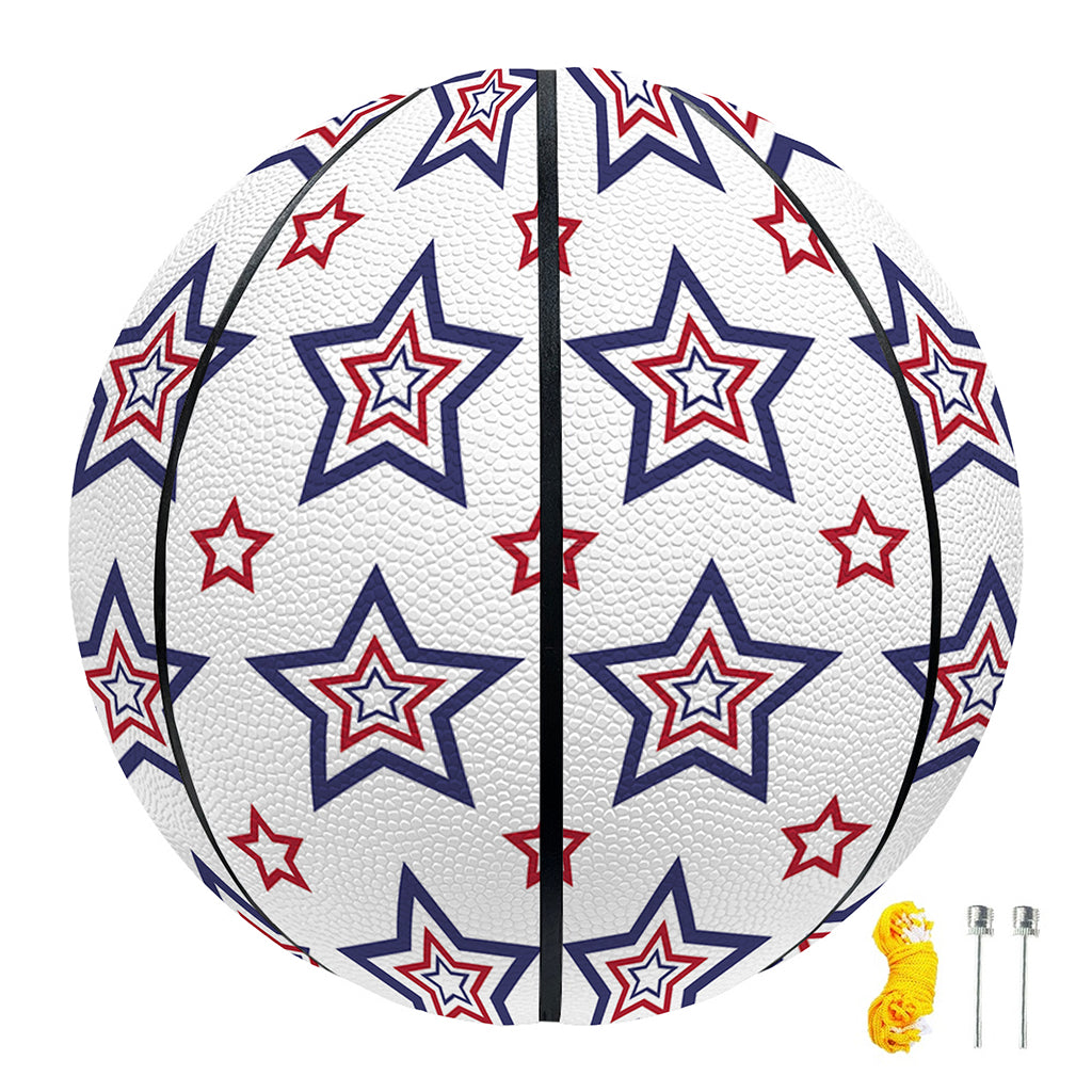 4th of July USA Star Pattern Print Basketball