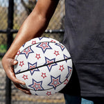 4th of July USA Star Pattern Print Basketball