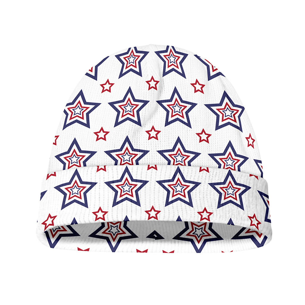 4th of July USA Star Pattern Print Beanie