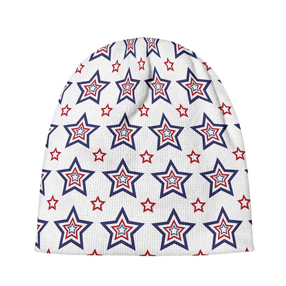 4th of July USA Star Pattern Print Beanie