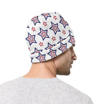 4th of July USA Star Pattern Print Beanie