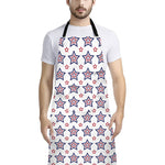4th of July USA Star Pattern Print Bib Apron With Pocket
