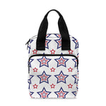 4th of July USA Star Pattern Print Bible Tote Bag