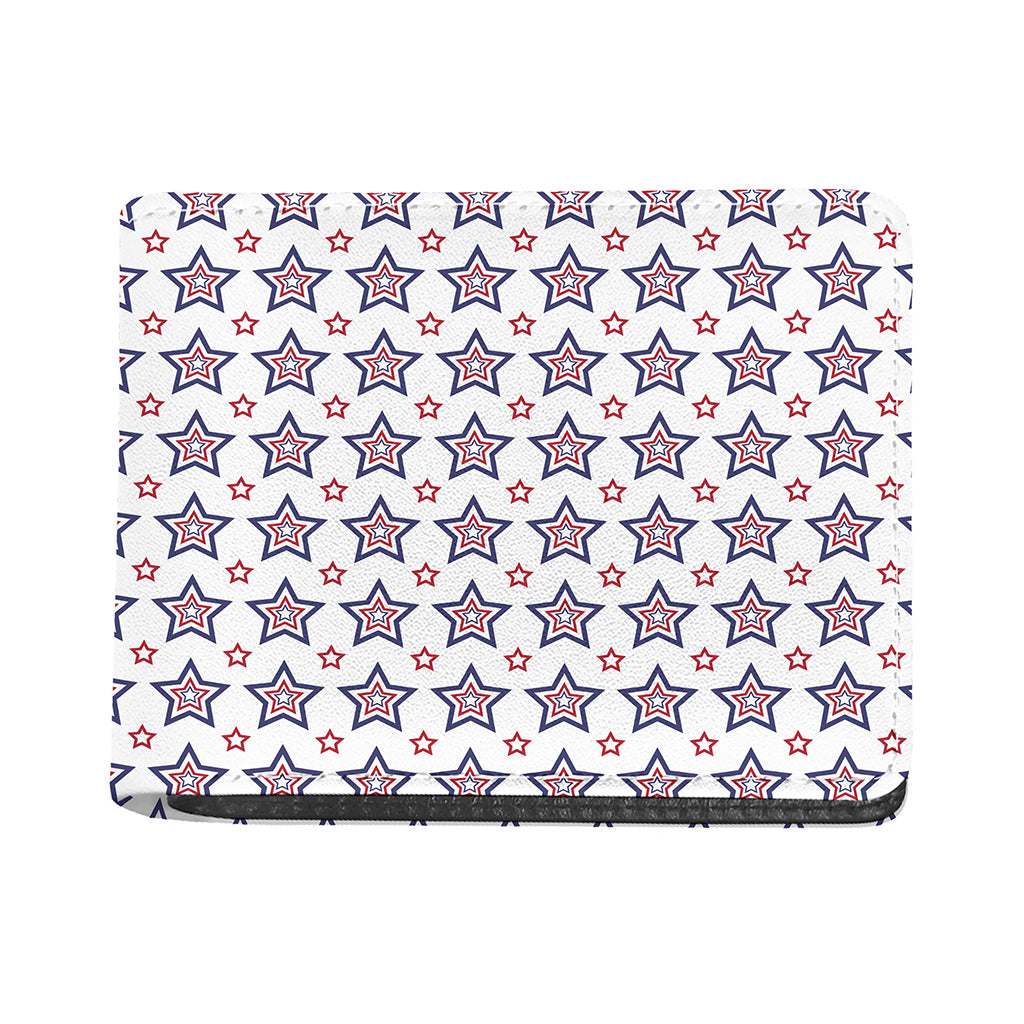 4th of July USA Star Pattern Print Bifold Wallet