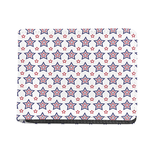 4th of July USA Star Pattern Print Bifold Wallet