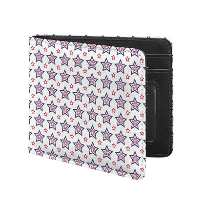 4th of July USA Star Pattern Print Bifold Wallet