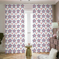 4th of July USA Star Pattern Print Dimout Pencil Pleat Curtains