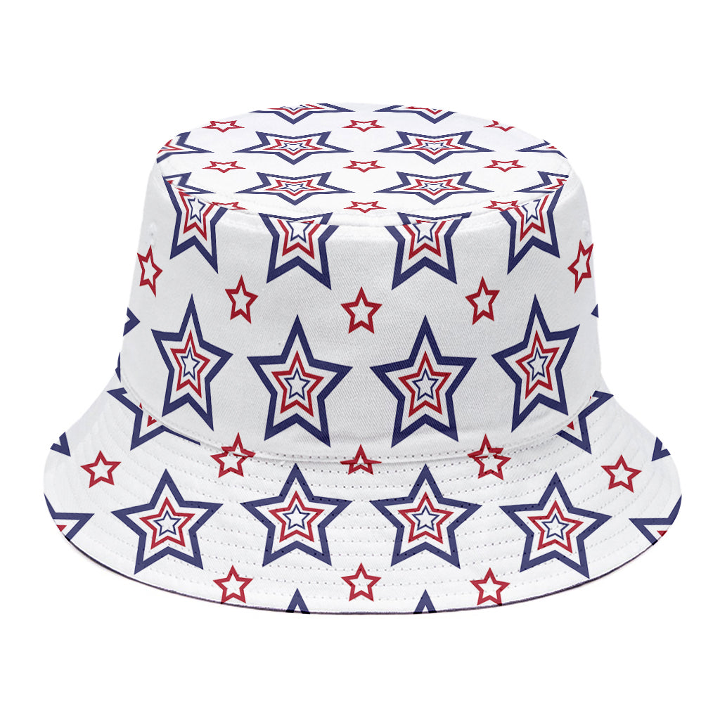 4th of July USA Star Pattern Print Bucket Hat