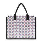 4th of July USA Star Pattern Print Canvas Tote Bag