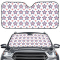 4th of July USA Star Pattern Print Car Windshield Sun Shade