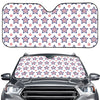 4th of July USA Star Pattern Print Car Windshield Sun Shade