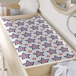 4th of July USA Star Pattern Print Changing Pad Cover