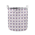 4th of July USA Star Pattern Print Collapsible Laundry Basket