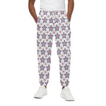 4th of July USA Star Pattern Print Cotton Pants
