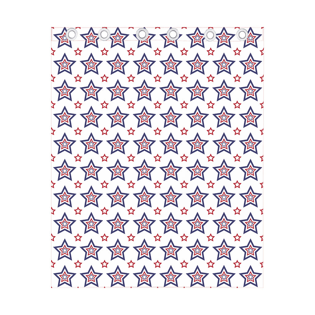 4th of July USA Star Pattern Print Curtain
