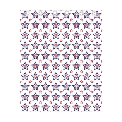 4th of July USA Star Pattern Print Curtain