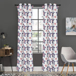 4th of July USA Star Pattern Print Curtain
