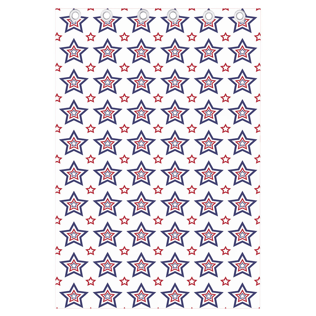 4th of July USA Star Pattern Print Curtain