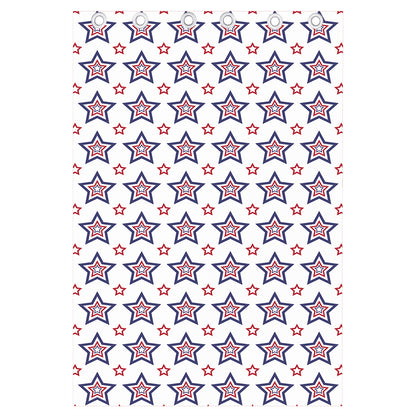 4th of July USA Star Pattern Print Curtain