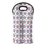 4th of July USA Star Pattern Print Double Neoprene Wine Tote