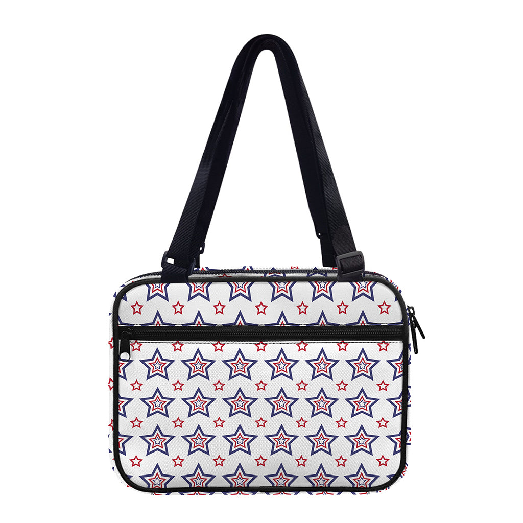 4th of July USA Star Pattern Print Double Strap Bible Bag