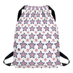 4th of July USA Star Pattern Print Drawstring Backpack