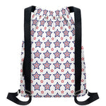 4th of July USA Star Pattern Print Drawstring Backpack