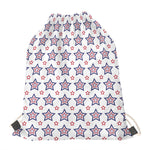 4th of July USA Star Pattern Print Drawstring Bag