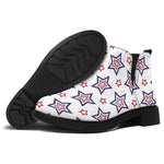 4th of July USA Star Pattern Print Flat Ankle Boots