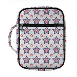 4th of July USA Star Pattern Print Front Pocket Bible Bag