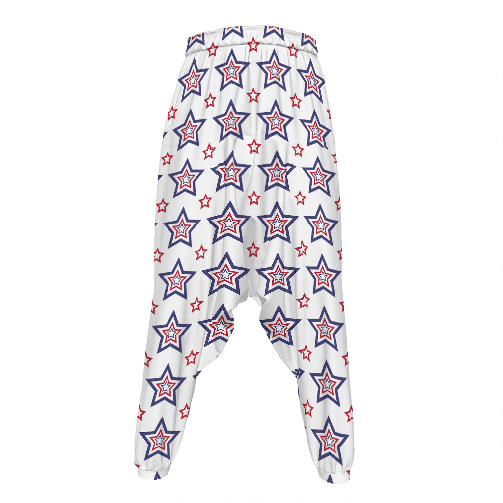 4th of July USA Star Pattern Print Hammer Pants