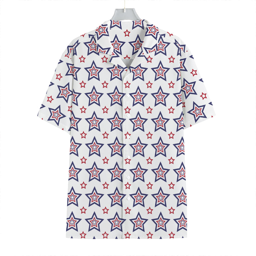 4th of July USA Star Pattern Print Hawaiian Shirt