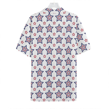 4th of July USA Star Pattern Print Hawaiian Shirt