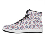 4th of July USA Star Pattern Print High Top Leather Sneakers